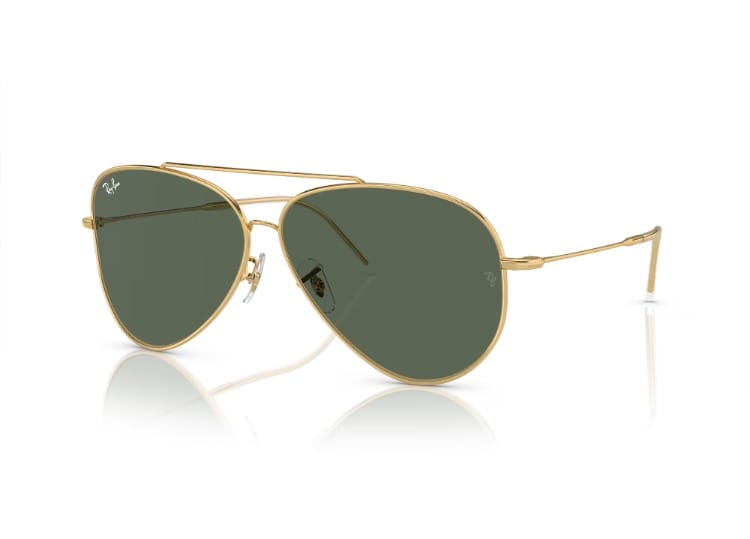 Ray-Ban Aviator Reverse Arista Frame &  Dark Green Lens