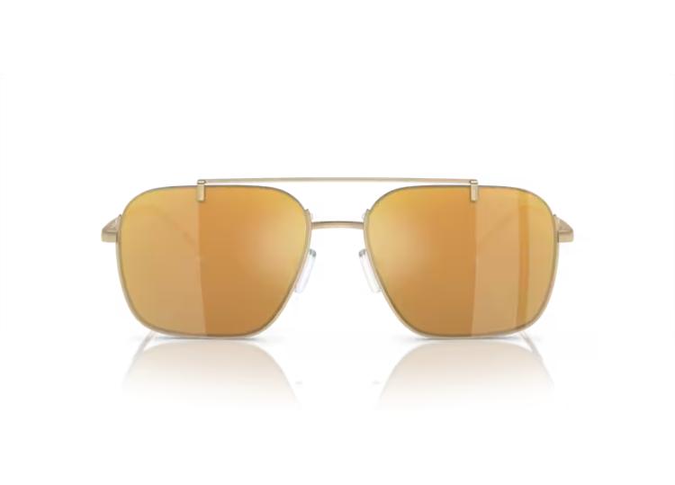 Emporio Armani Shiny Pale Gold Frame with Mirror Lenses