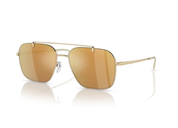 Emporio Armani Shiny Pale Gold Frame with Mirror Lenses