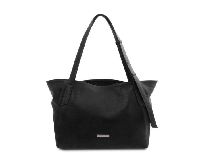 Tuscany Leather TL Bag – Soft Leather Shopping Bag – Black