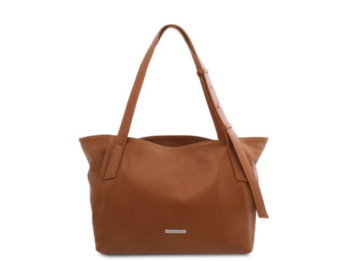 Tuscany Leather TL Bag – Soft Leather Shopping Bag – Cognac