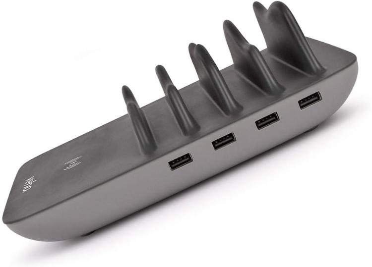 Veho TA-7 4 Port USB Charging Hub with Wireless Charging With UK 3 Pin Plug