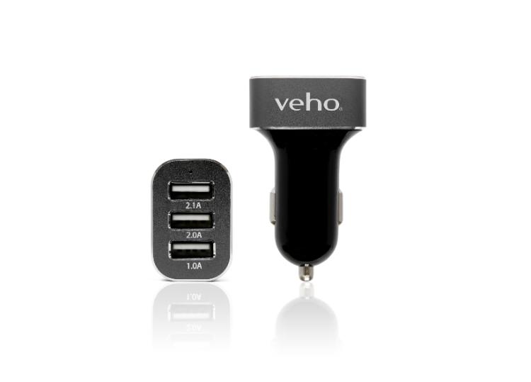 Veho Triple USB 5V 5-1A Car Charger