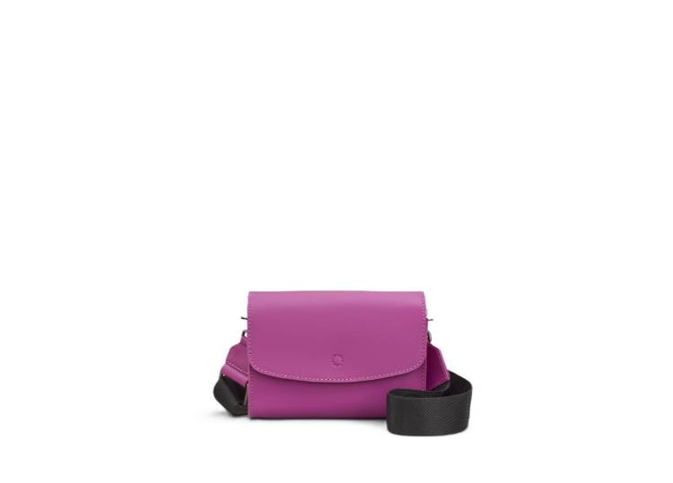 Yoshi Newham Leather Cross Body Bag Purple
