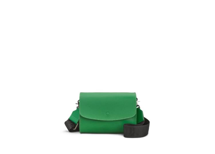 Yoshi Newham Leather Cross Body Bag Green