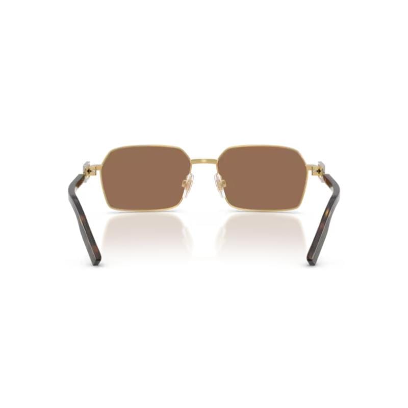 Dolce & Gabbana DG2316 Sunglasses Gold Frame with Dark Brown Lens