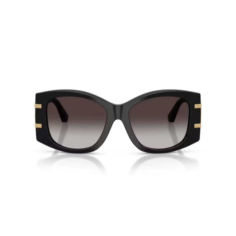 Dolce & Gabbana DG4501 Griffe Sunglasses Black Frame with Gradient Grey Lens