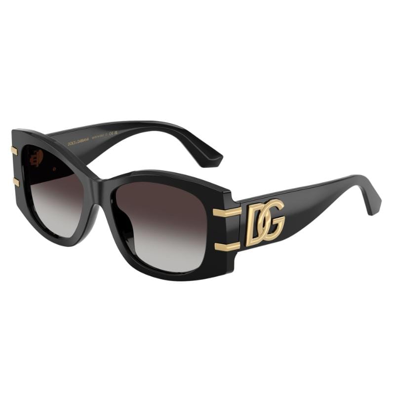 Dolce & Gabbana DG4501 Griffe Sunglasses Black Frame with Gradient Grey Lens