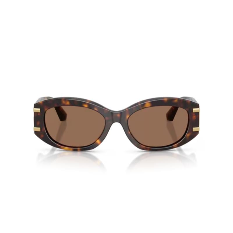 Dolce & Gabbana DG4502 Sunglasses  Havana Frame with Dark Brown Lens