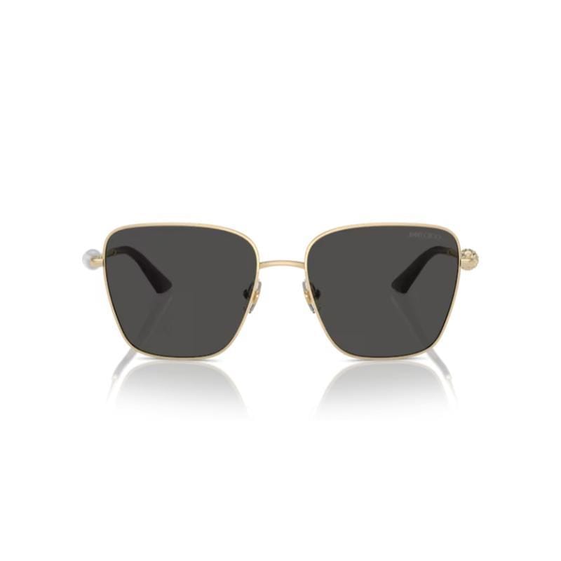 Jimmy Choo JC4005HB Sunglasses Pale Gold Frame with Dark Grey Lens