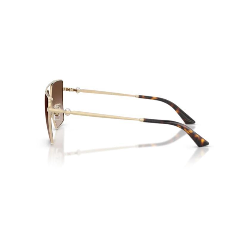 Jimmy Choo JC4016HB Sunglasses Pale Gold Frame with Brown Gradient Lens