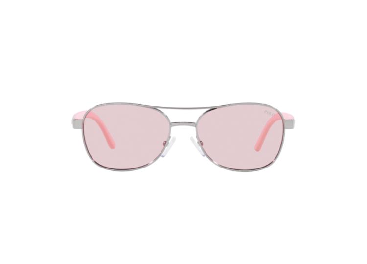 Polo Prep Kids Pilot Sunglasses by Ralph Lauren Shiny Silver / Pink