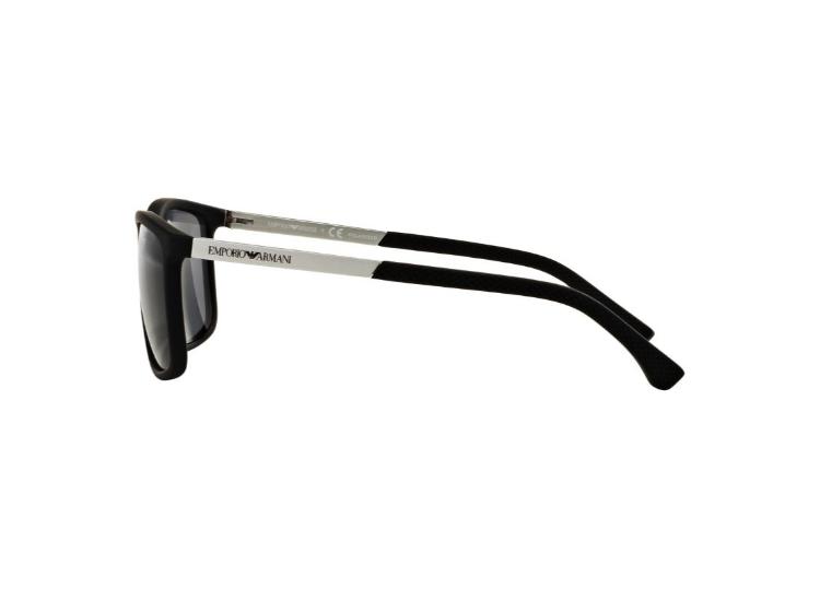Emporio Armani Rubber Black Frame with Grey Polarized Lens