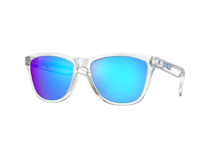 Oakley Frogskins Crystal Clear Frames with PRIZM Sapphire Lenses