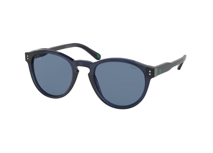 Polo By Ralph Lauren Earth Polo Sunglasses PH4172 Shiny Blue / Dark Blue