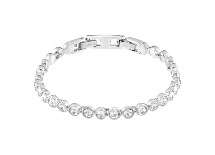 Swarovski Tennis Bracelet, White, Rhodium plated