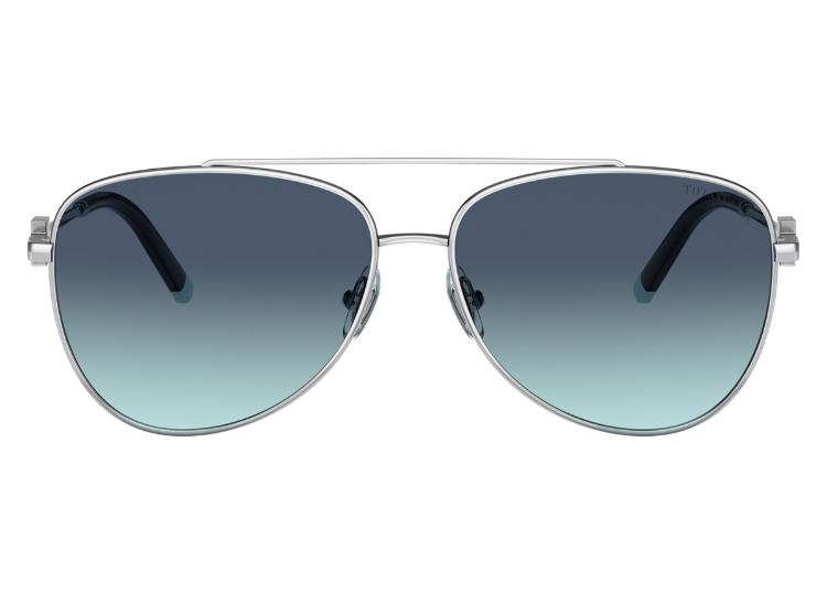 Tiffany & Co TF3082 Silver Frame with Azure Gradient Blue Lens