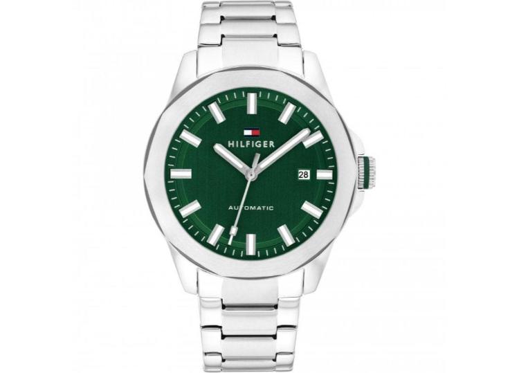 Tommy Hilfiger LARS Mens Green Dial/Stainless Steel Bracelet Watch