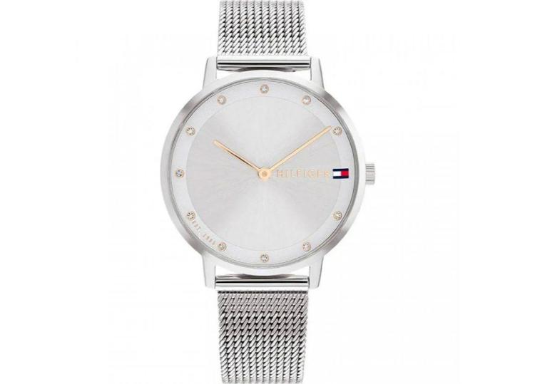 Tommy Hilfiger Pippa Silver Dial/Stainless Steel Mesh Bracelet Watch