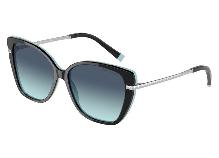 Tiffany & Co TF4190 Black on Tiffany Blue with Azure Gradient Blue Lens