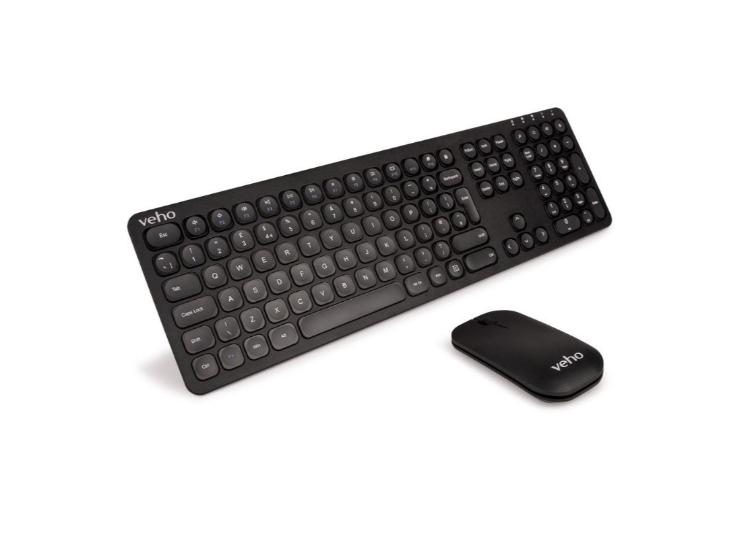 Veho HUT8 WZ-1 2.4ghz Slimline Wireless Keyboard & Scroll Mouse Combo