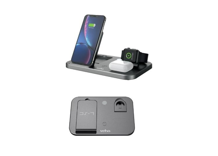 Veho DS-7 Qi Wireless Charging Station with LED Night Light